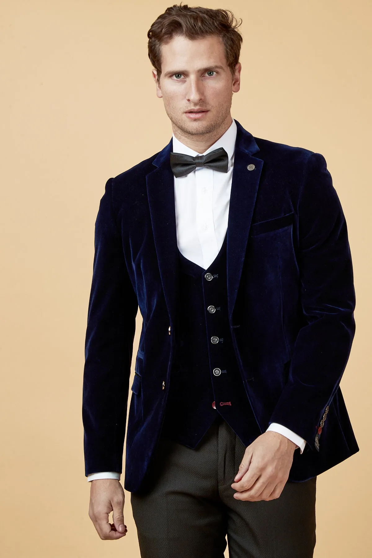 HUDSON - Navy Velvet Blazer sold by Marc Darcy product image thumbnail 2