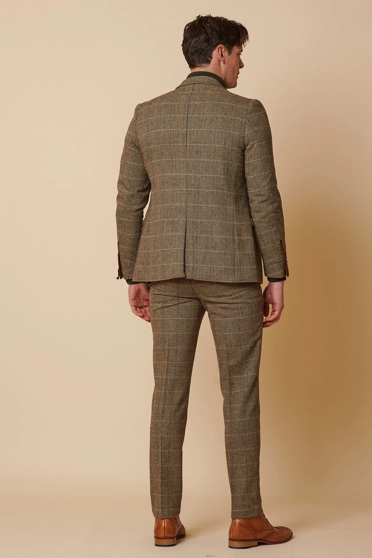 TED - Tan Tweed Check Two Piece Suit sold by Marc Darcy product image thumbnail 5
