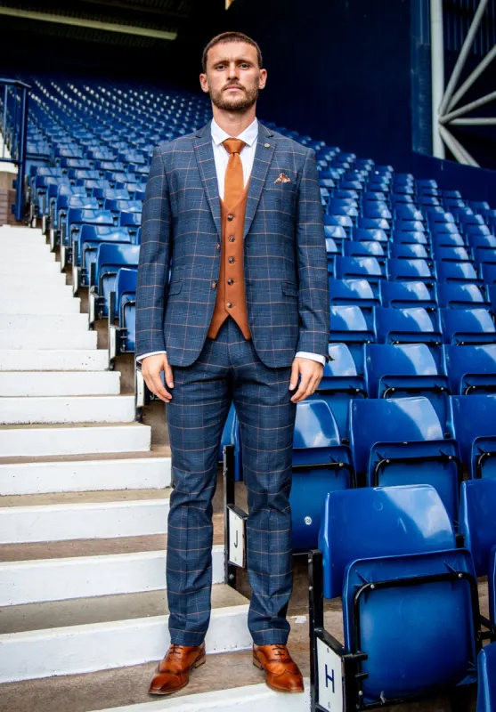 The WBA Collection - Jenson Marine Suit With Kelvin Tan Waistcoat As Worn By John Swift sold by Marc Darcy