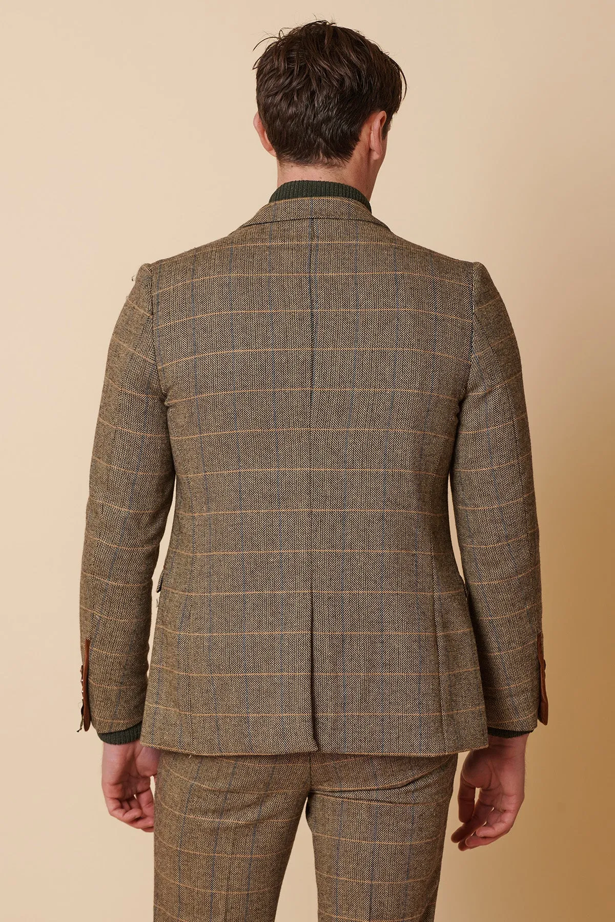 TED - Tan Tweed Check Two Piece Suit sold by Marc Darcy product image thumbnail 3