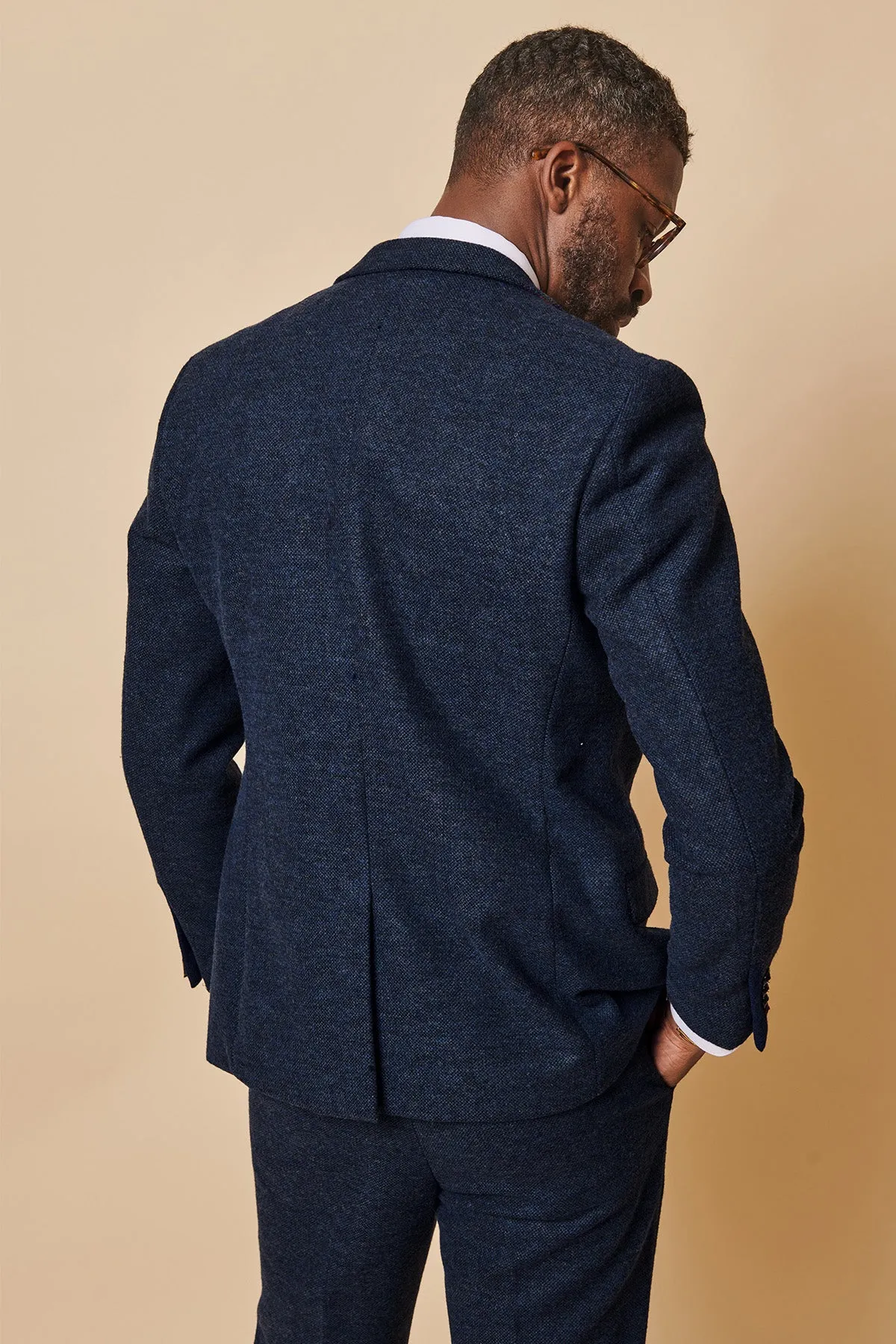 MARLOW - Navy Tweed Blazer sold by Marc Darcy product image thumbnail 4