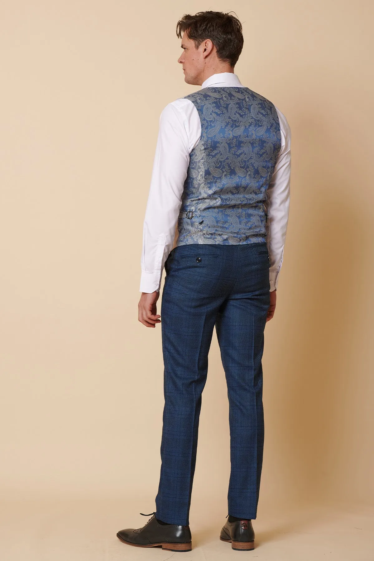KELVIN - Stone Single Breasted Waistcoat sold by Marc Darcy product image thumbnail 3