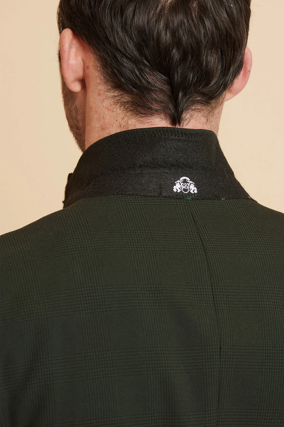 BROMLEY - Olive Green Double Breasted Check Blazer sold by Marc Darcy product image thumbnail 3