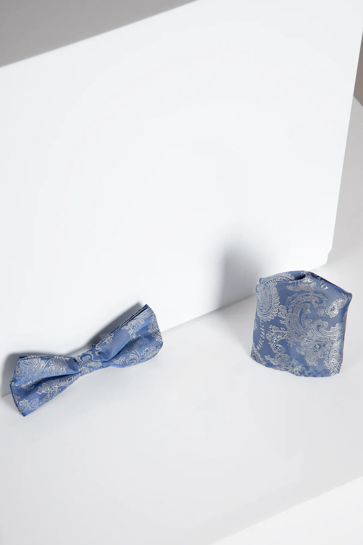 MD PAISLEY - Sky Blue Paisley Bow Tie and Pocket Square Set sold by Marc Darcy product image thumbnail 2