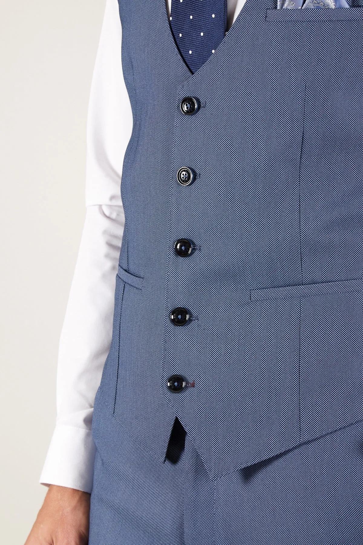 DANNY - Sky Single Breasted Waistcoat sold by Marc Darcy product image thumbnail 2