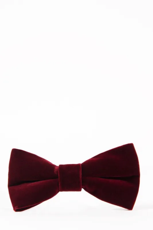 VELVET - Wine Velvet Bow Tie sold by Marc Darcy