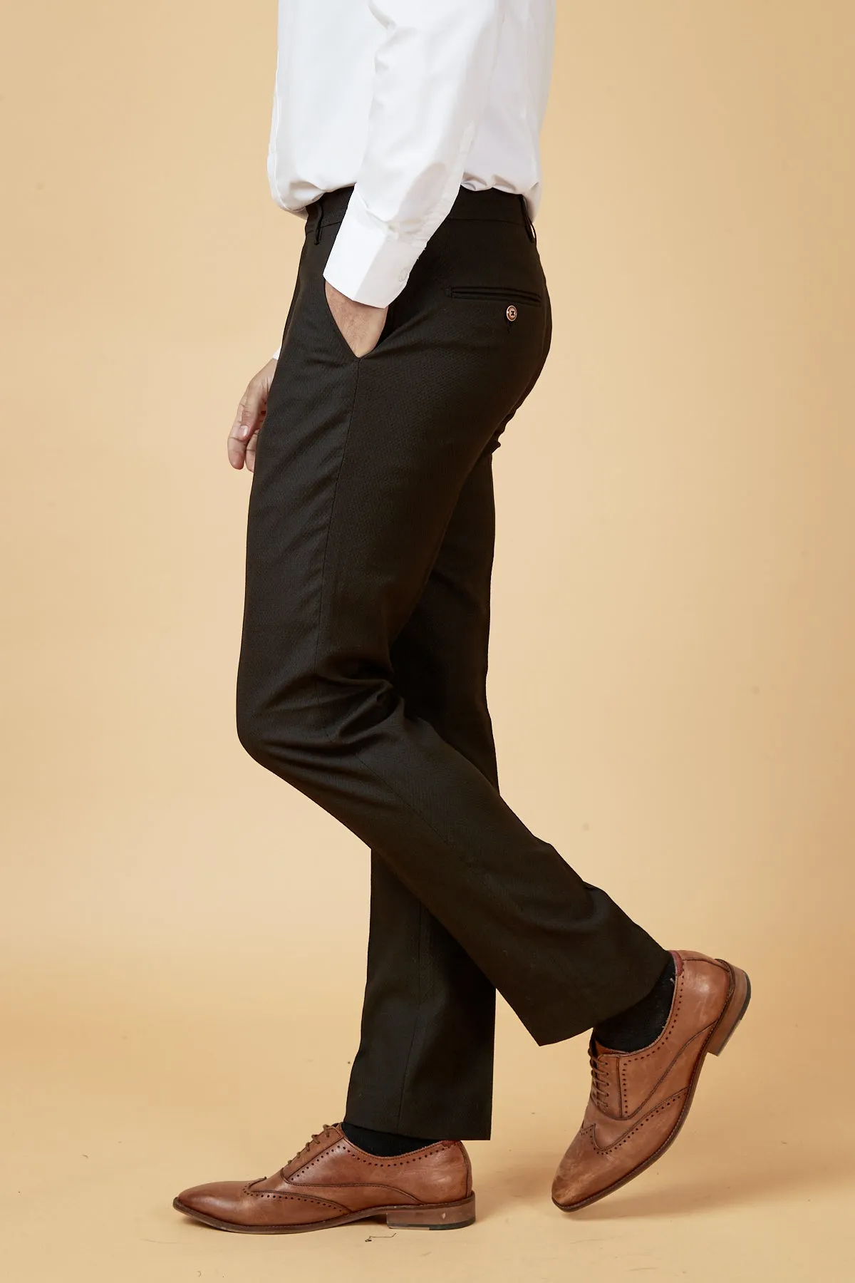 MAX - Black Trousers with Contrast Buttons sold by Marc Darcy product image thumbnail 2