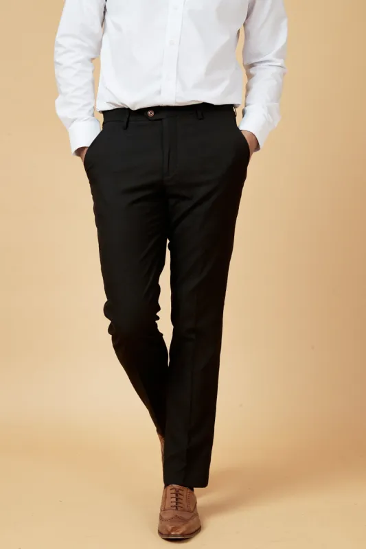 MAX - Black Trousers with Contrast Buttons sold by Marc Darcy
