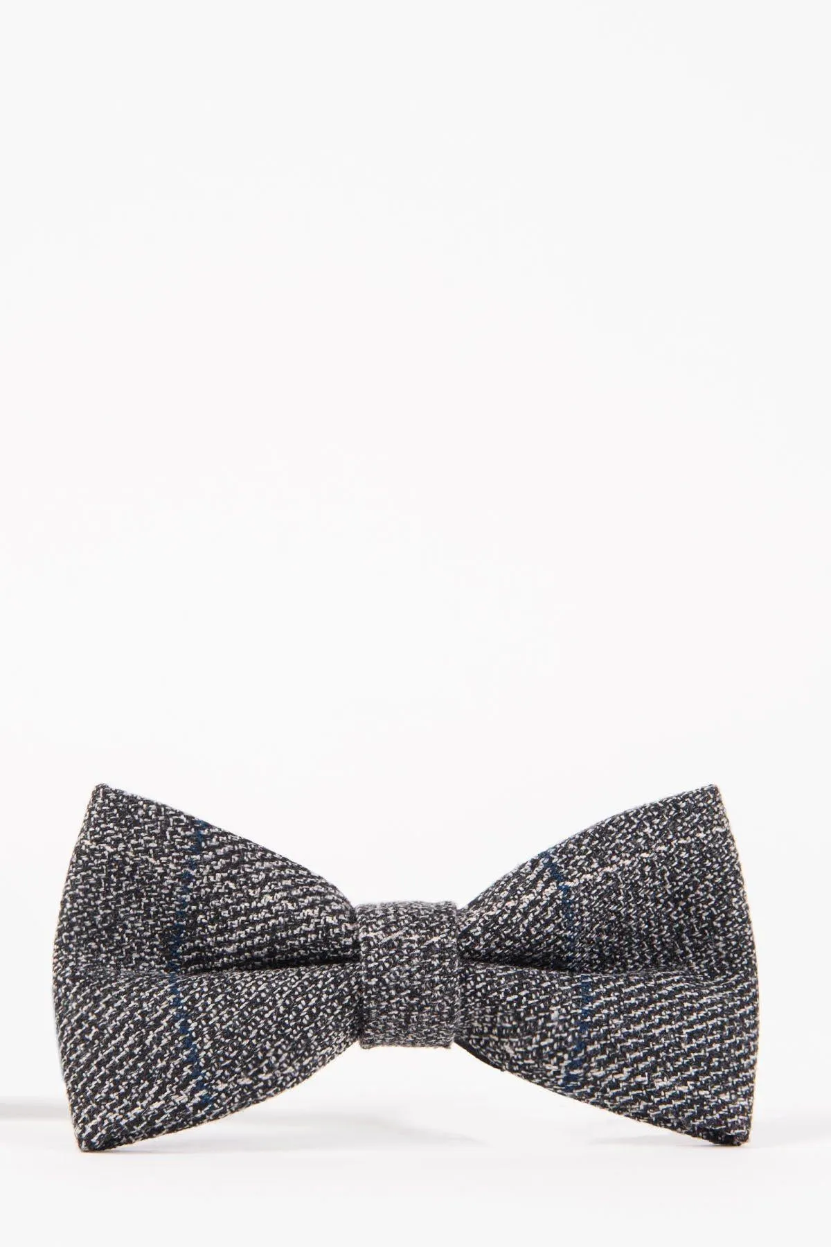 SCOTT - Grey Check Tweed Bow Tie sold by Marc Darcy