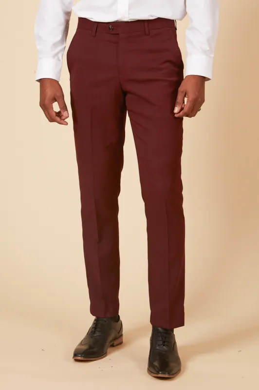 MAX - Wine Tailored Trousers sold by Marc Darcy