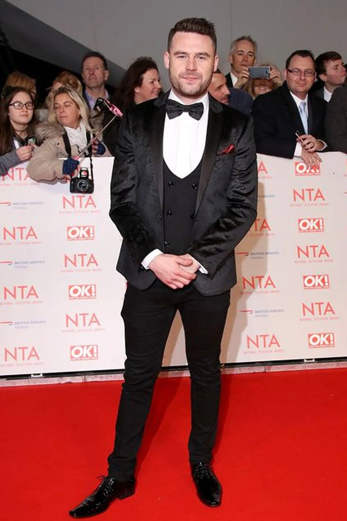 Emmerdale's Danny Miller (Aaron Dingle) in Simon Black Velvet Blazer sold by Marc Darcy