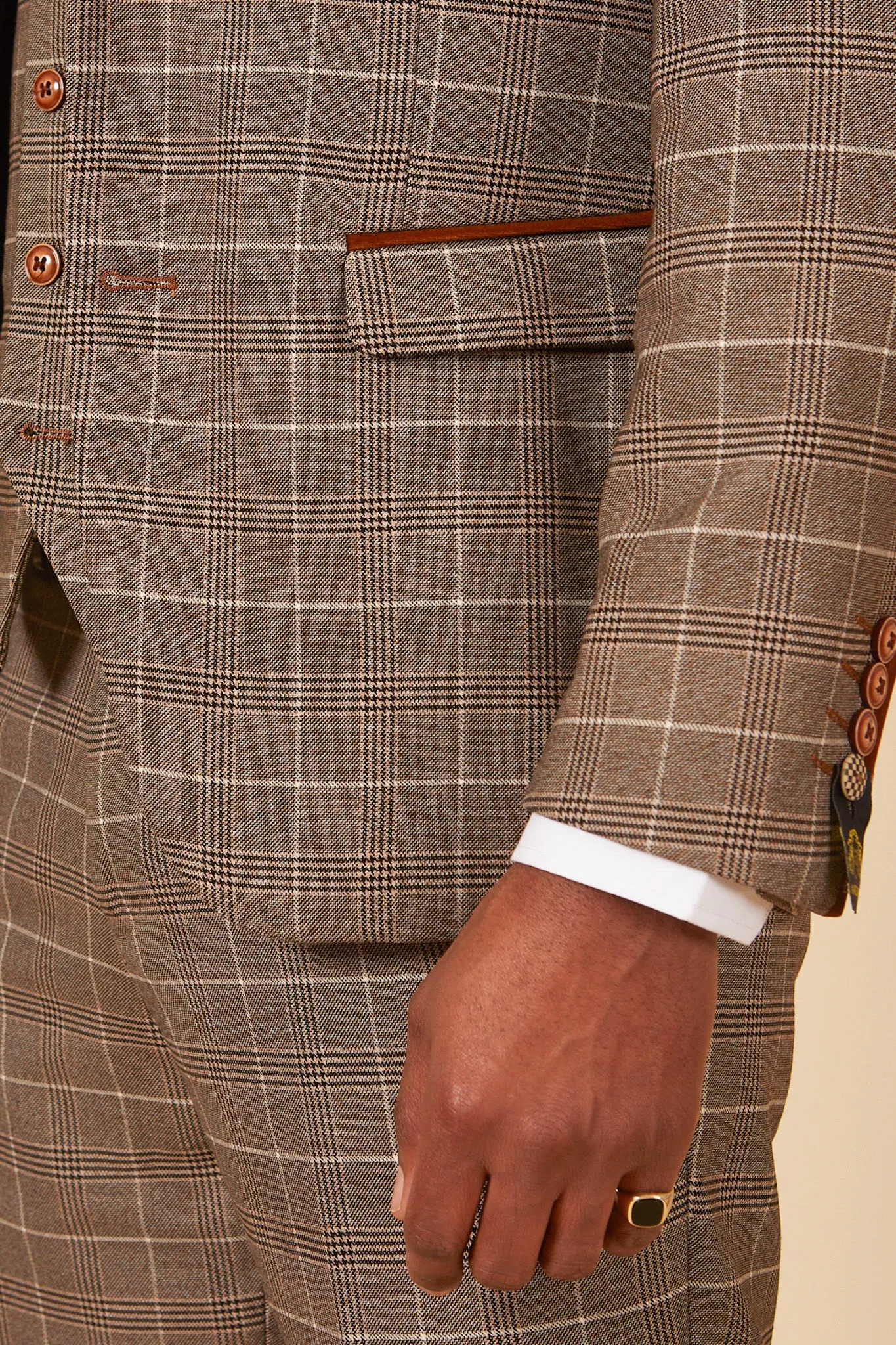 RAY - Tan Check Blazer sold by Marc Darcy product image thumbnail 3