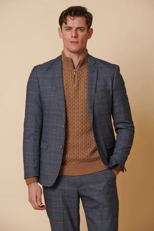 JENSON - Sky Blue Check Blazer sold by Marc Darcy