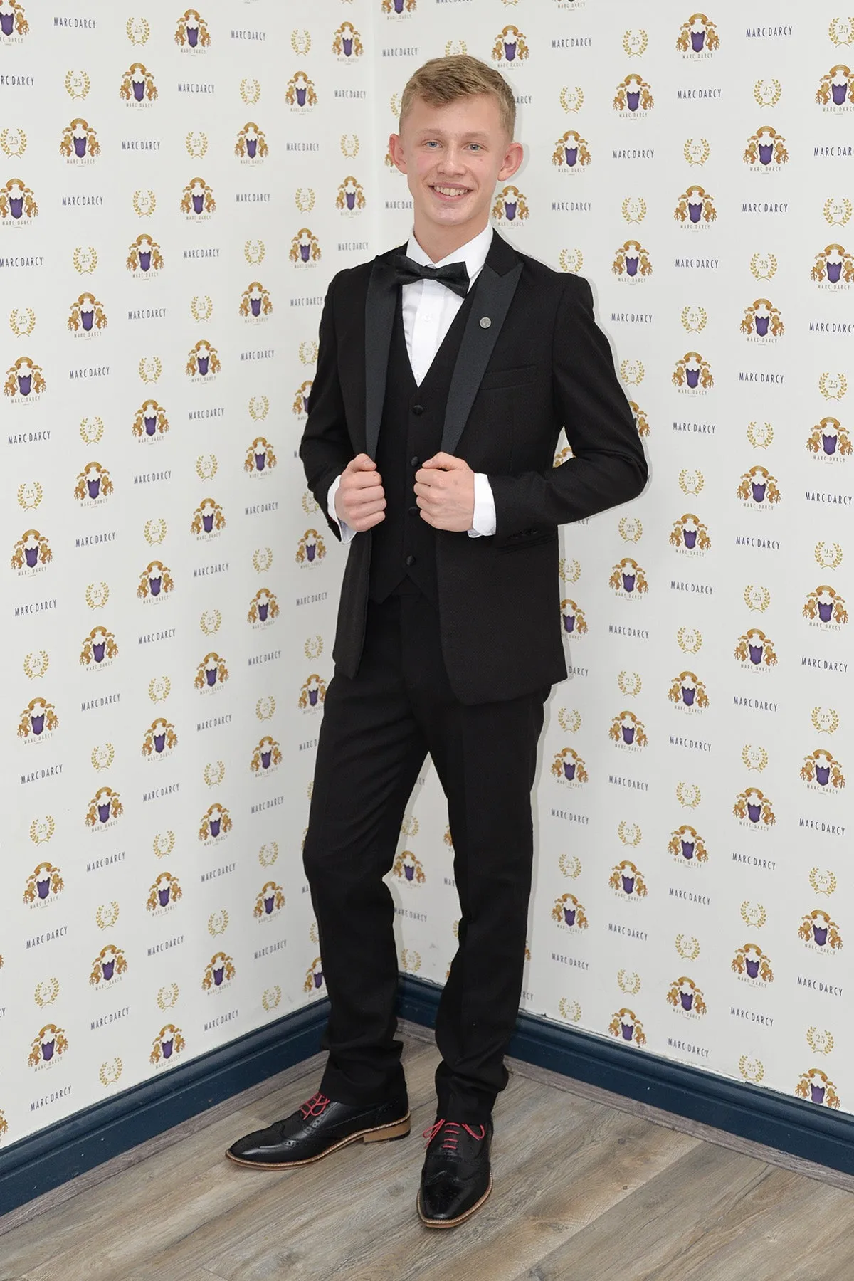 Coronation Street's Dylan Wilson (Liam McCheyne) in Dalton Black Tuxedo Suit sold by Marc Darcy