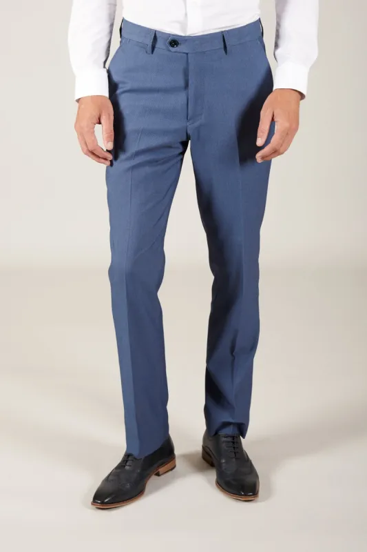 DANNY - Sky Tailored Trousers sold by Marc Darcy