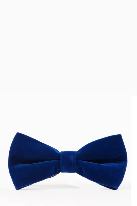VELVET - Electric Blue Velvet Bow Tie sold by Marc Darcy