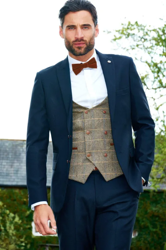 MAX - Navy Suit with TED Waistcoat sold by Marc Darcy
