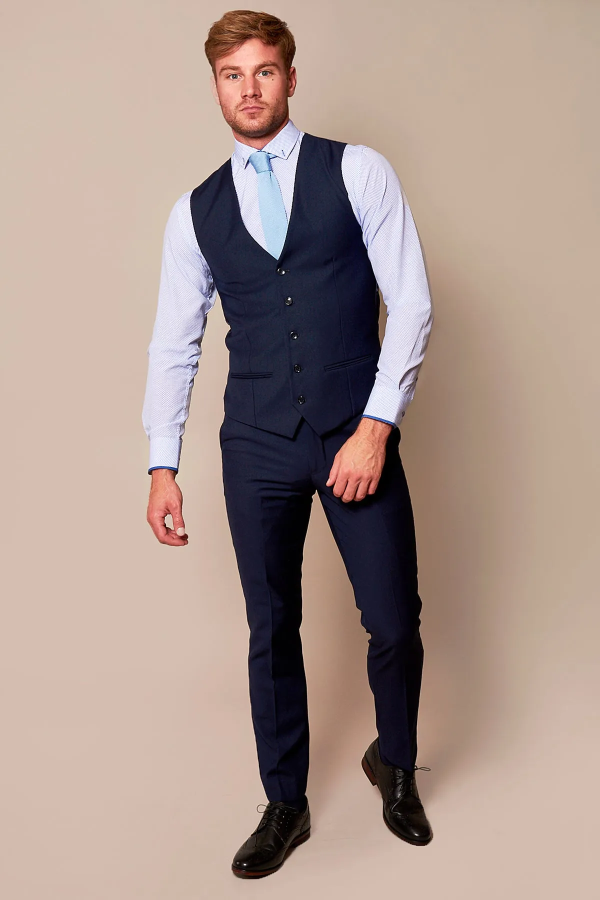 RAMBO - Navy Formal Dress Waistcoat sold by Marc Darcy product image thumbnail 4