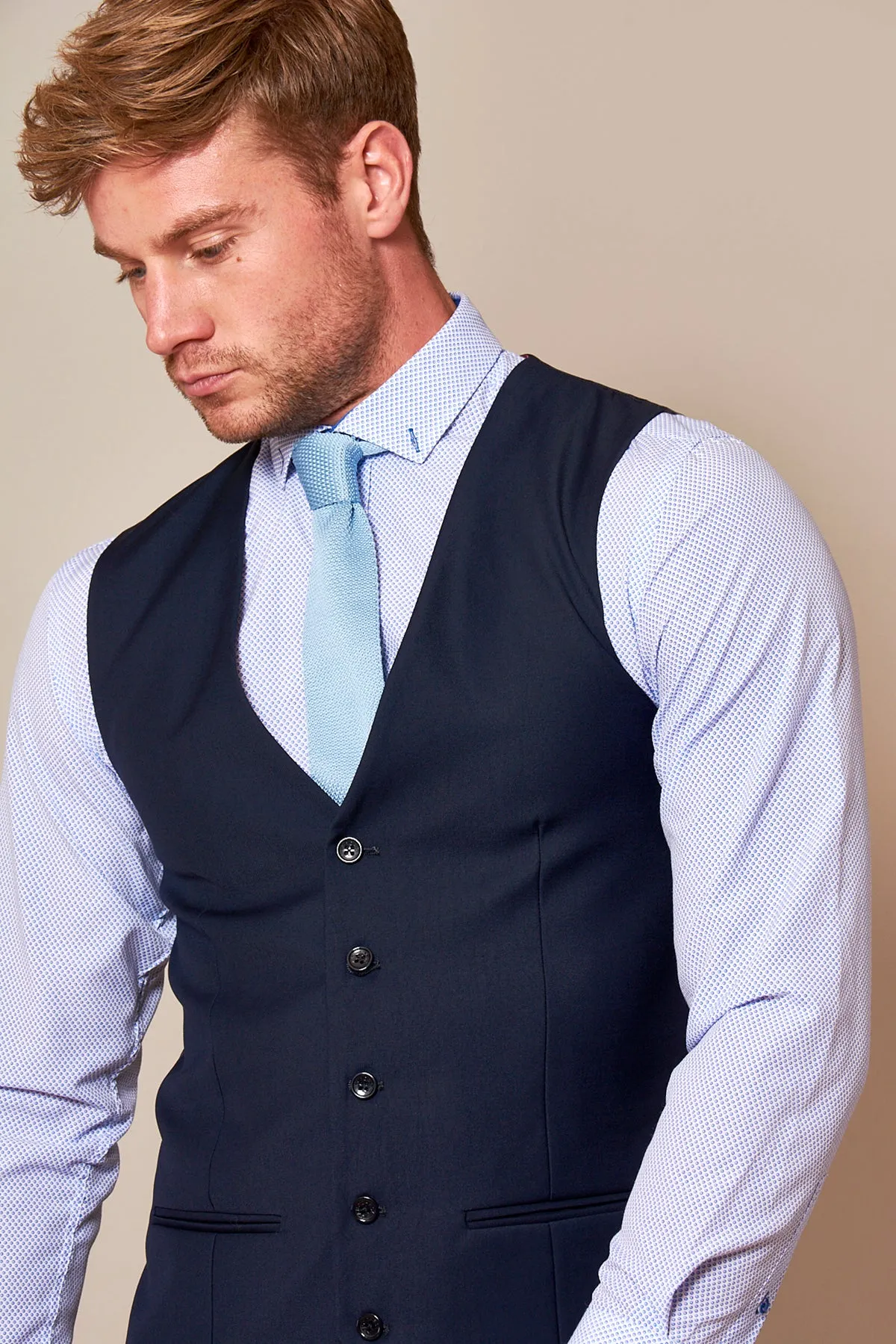 RAMBO - Navy Formal Dress Waistcoat sold by Marc Darcy product image thumbnail 3