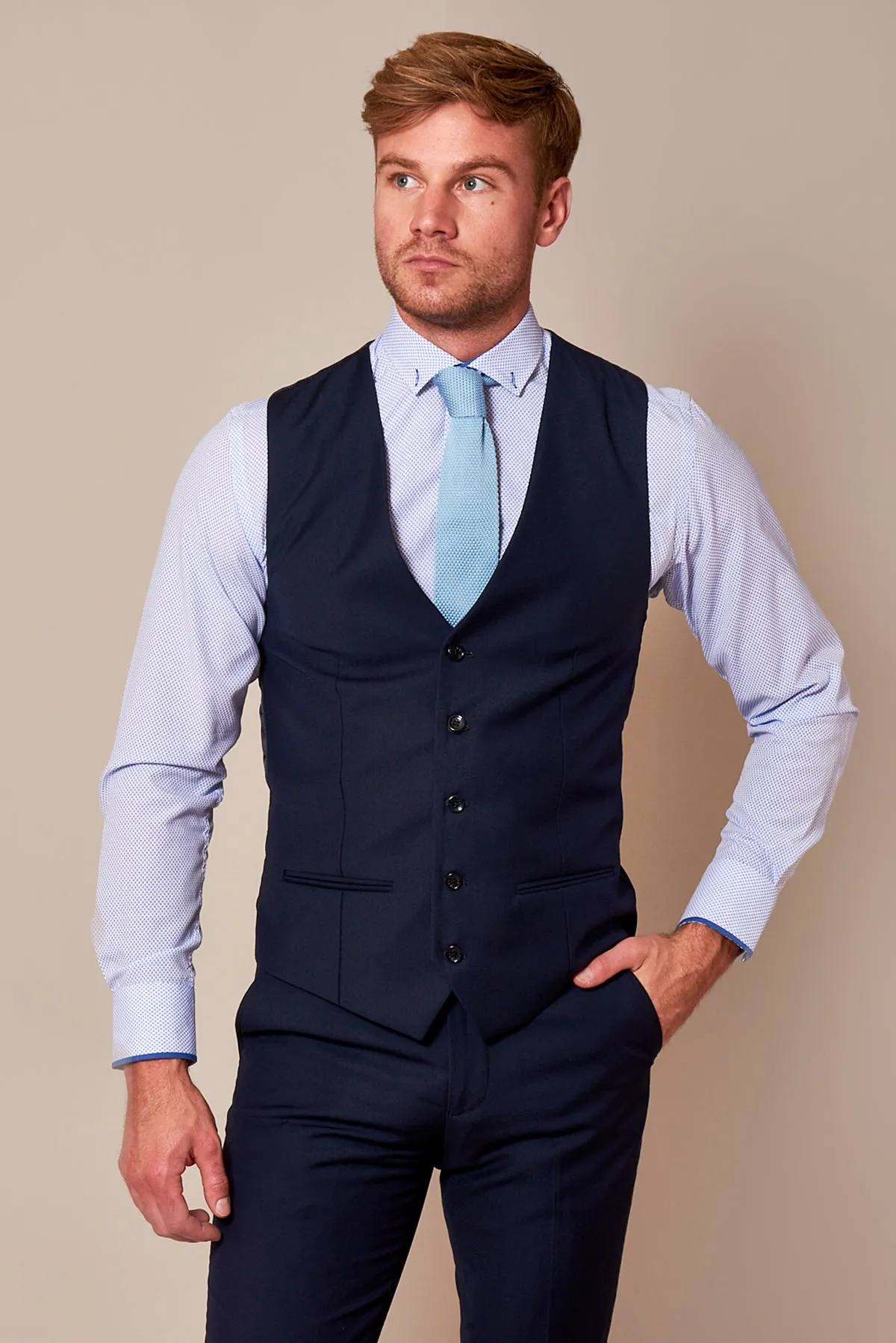 RAMBO - Navy Formal Dress Waistcoat sold by Marc Darcy