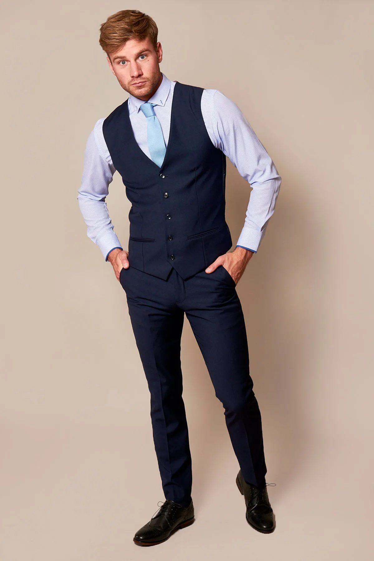 RAMBO - Navy Formal Dress Waistcoat sold by Marc Darcy product image thumbnail 5