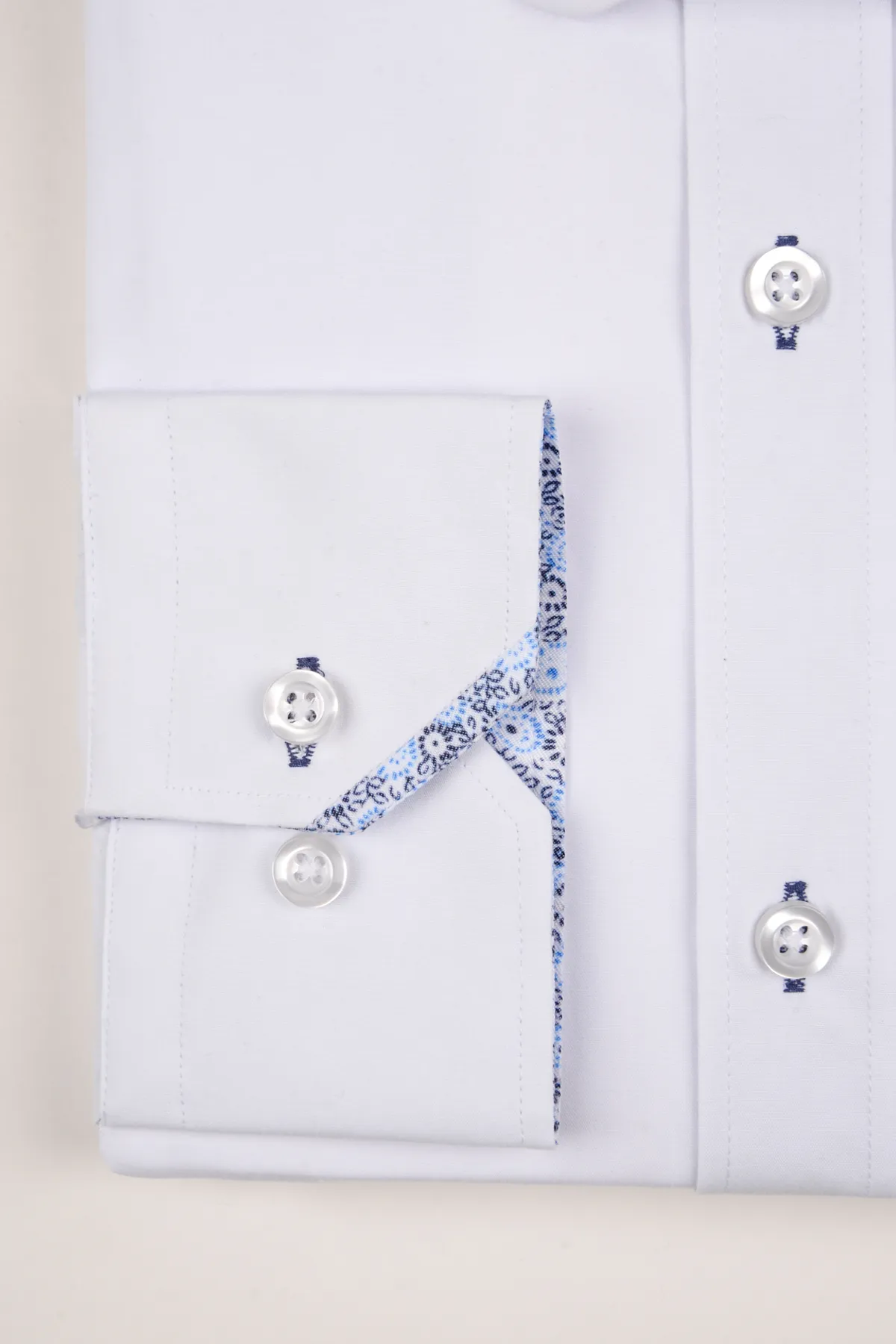 BENSON - White Penny Collar Shirt With Collar Bar sold by Marc Darcy product image thumbnail 5