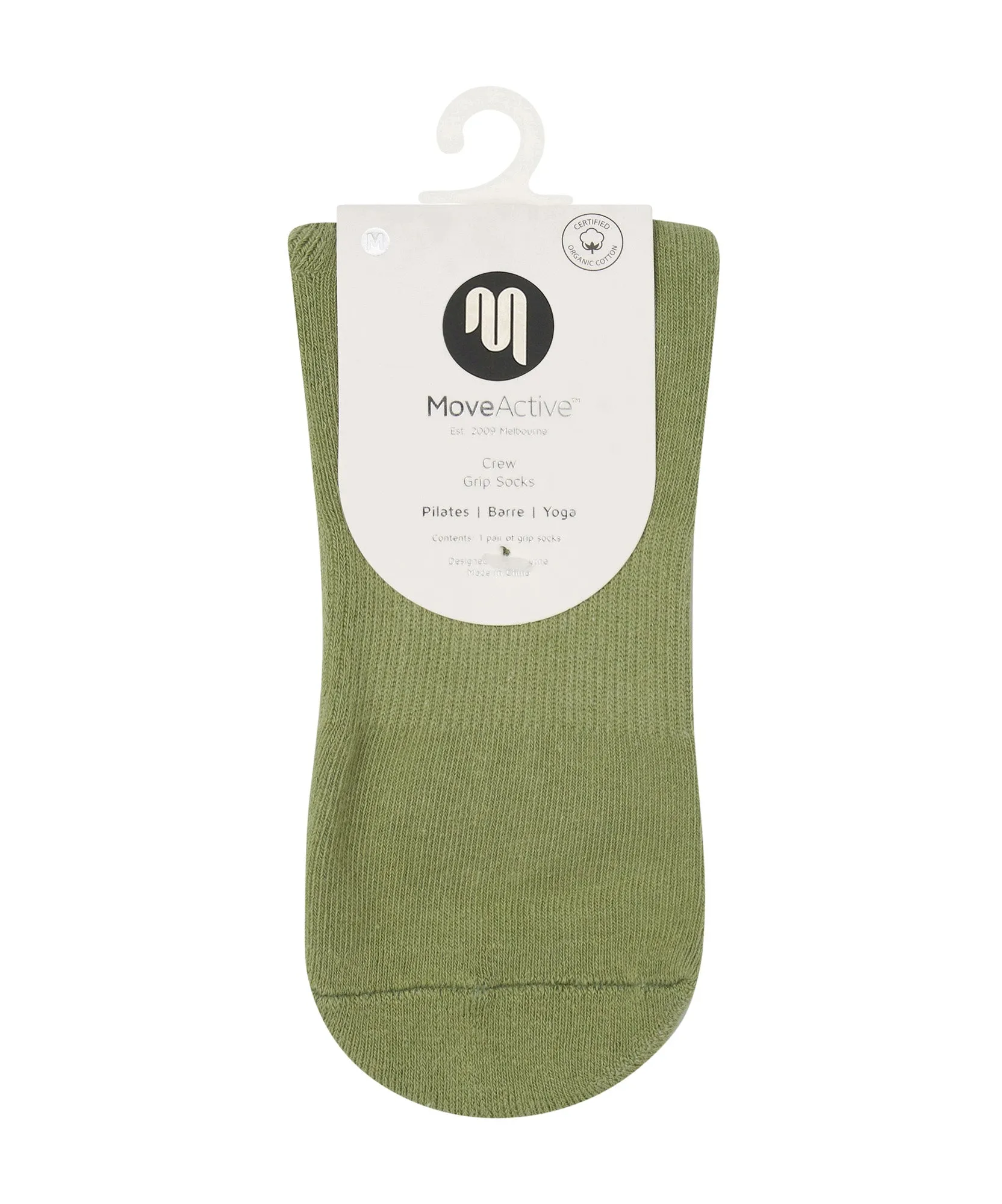 Crew Non Slip Grip Socks - Stripe Sage & Oat sold by MoveActive product image thumbnail 5