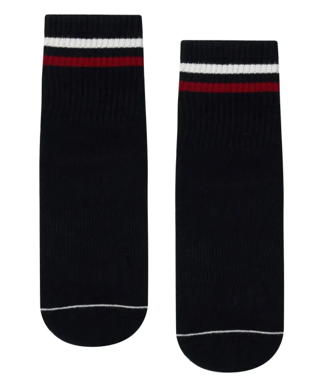 Crew Non Slip Grip Socks - Polo Stripe Navy sold by MoveActive