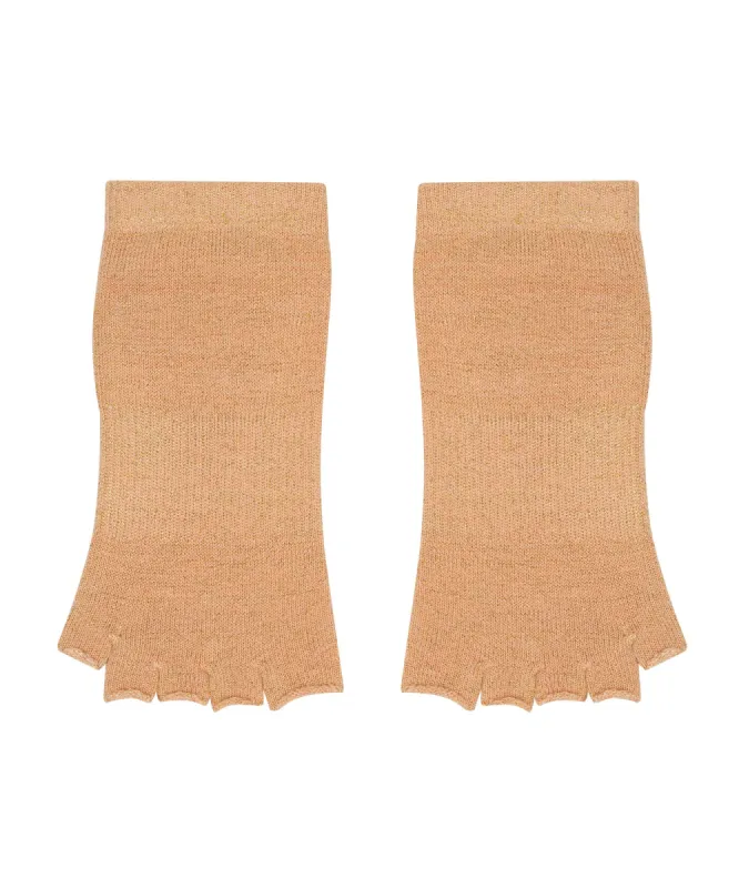 Toeless Non Slip Grip Socks - Glitter Peach sold by MoveActive