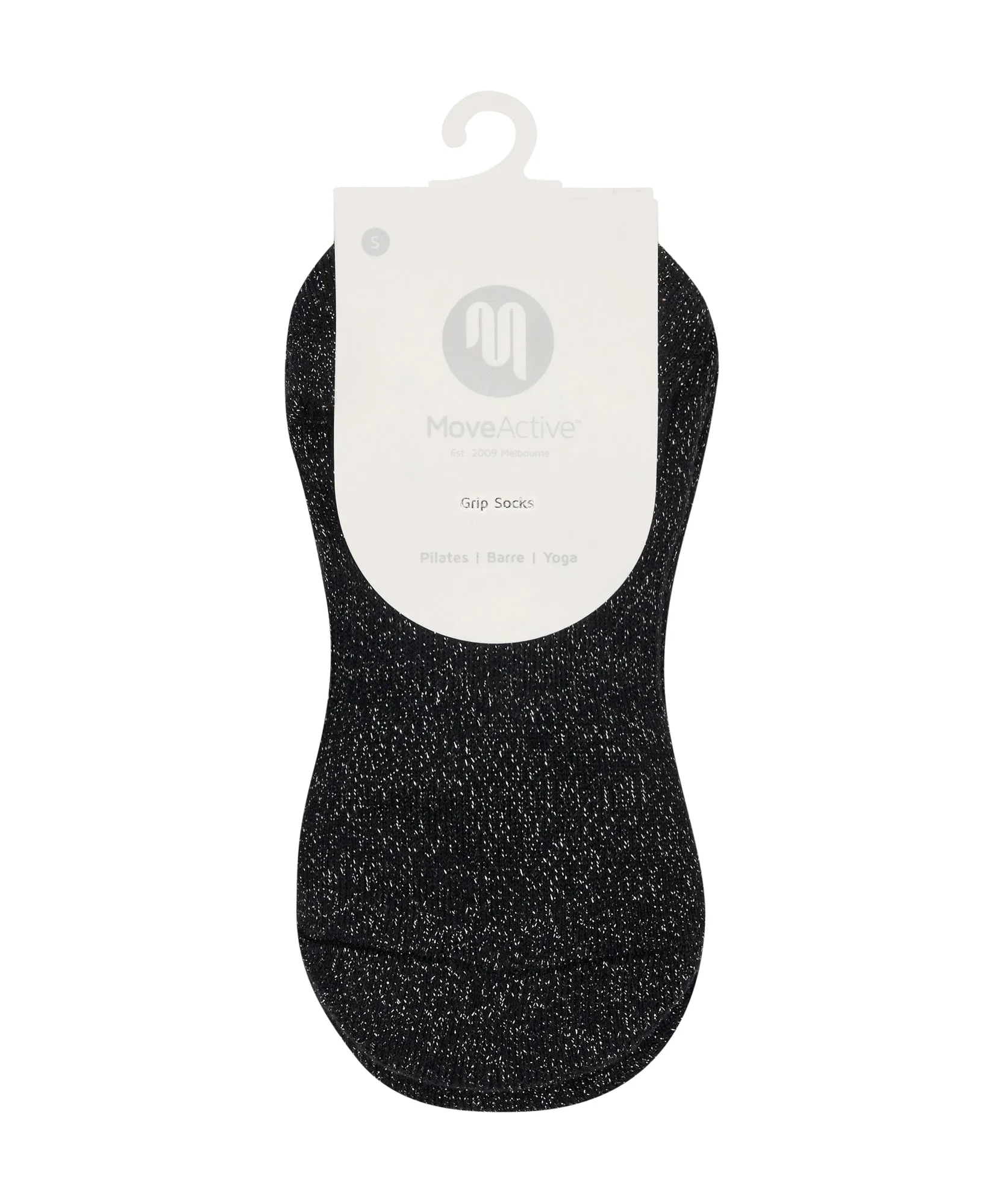 Classic Low Rise Grip Socks - Black Sparkle Frill sold by MoveActive product image thumbnail 4