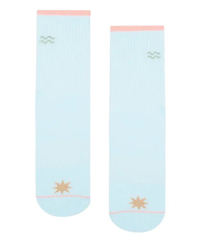 Crew Non Slip Grip Socks - Aquarius sold by MoveActive