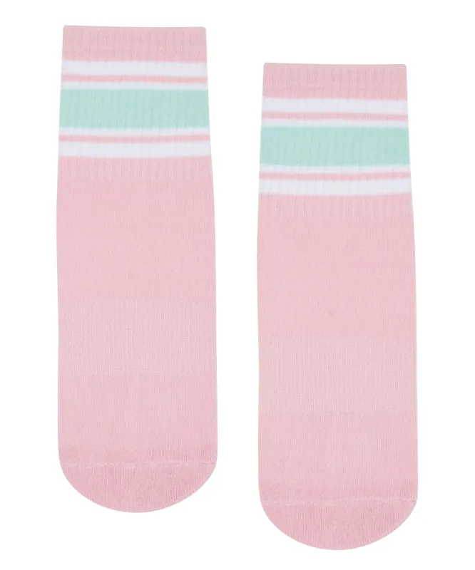 Crew Non Slip Grip Socks - Sweet Stripes sold by MoveActive