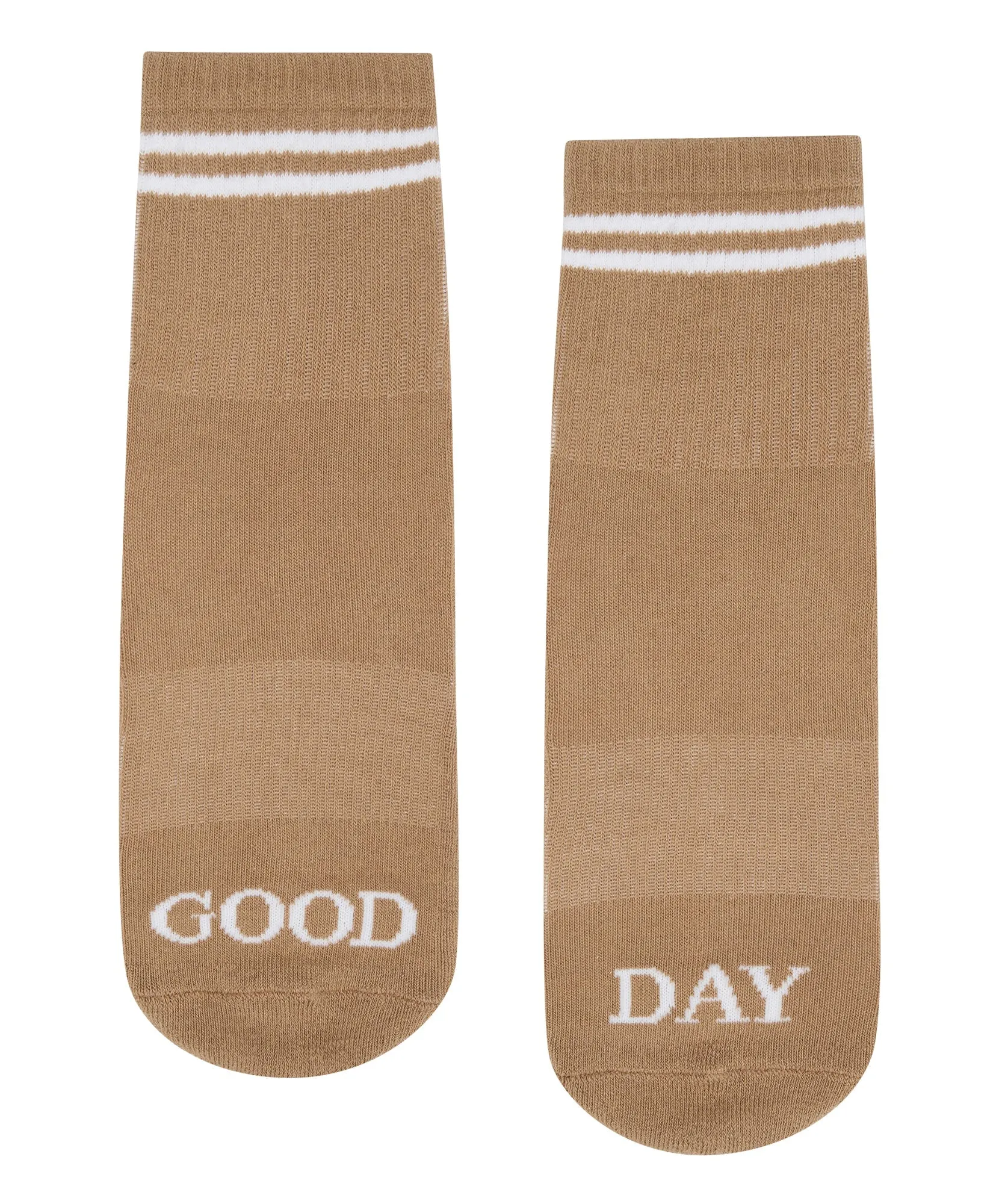 Crew Non Slip Grip Socks - Good Day Beige sold by MoveActive