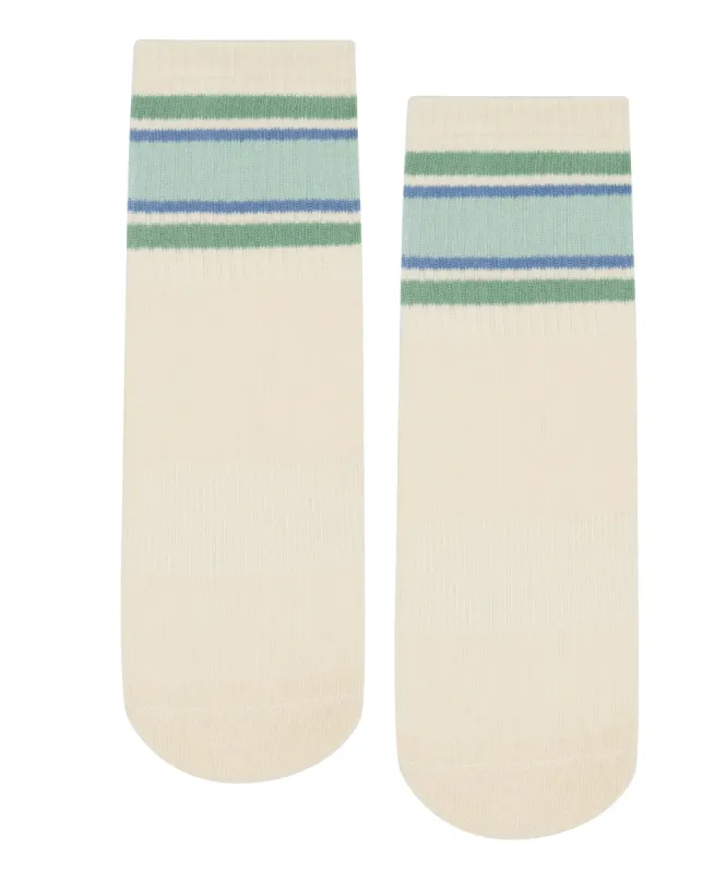 Crew Non Slip Grip Socks - Fleur Stripes sold by MoveActive