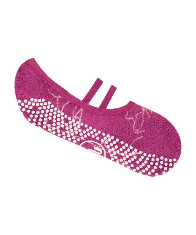 Ballet Non Slip Grip Socks - Orchid Abstract sold by MoveActive