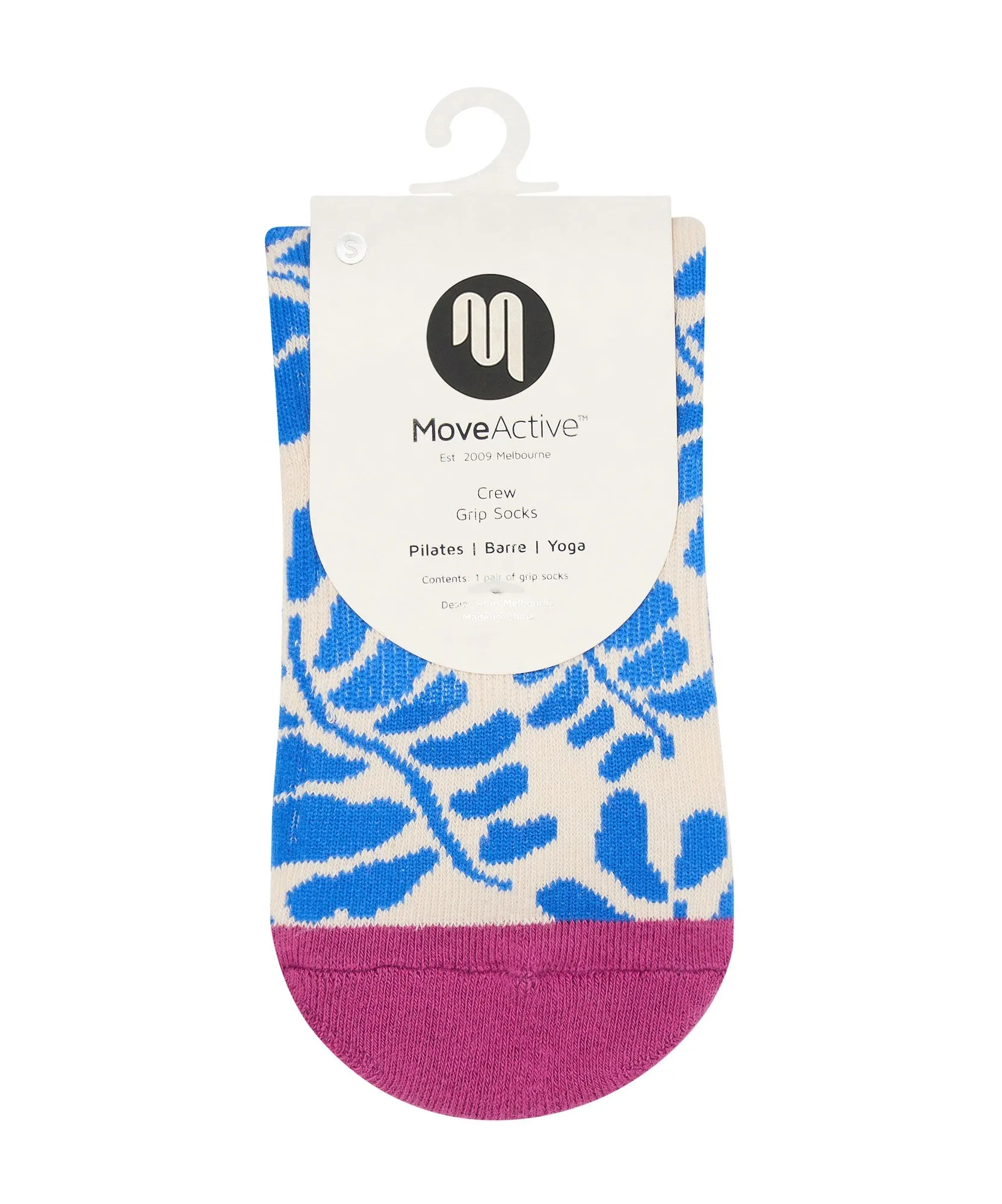 Crew Non Slip Grip Socks - Azure Canvas Crew sold by MoveActive product image thumbnail 4