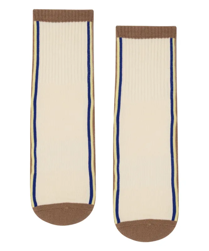 Crew Non Slip Grip Socks - Fluid Bark Brown sold by MoveActive