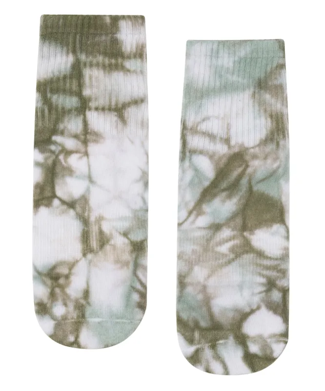 Crew Non Slip Grip Socks - Blue Gum Tie-Dye sold by MoveActive