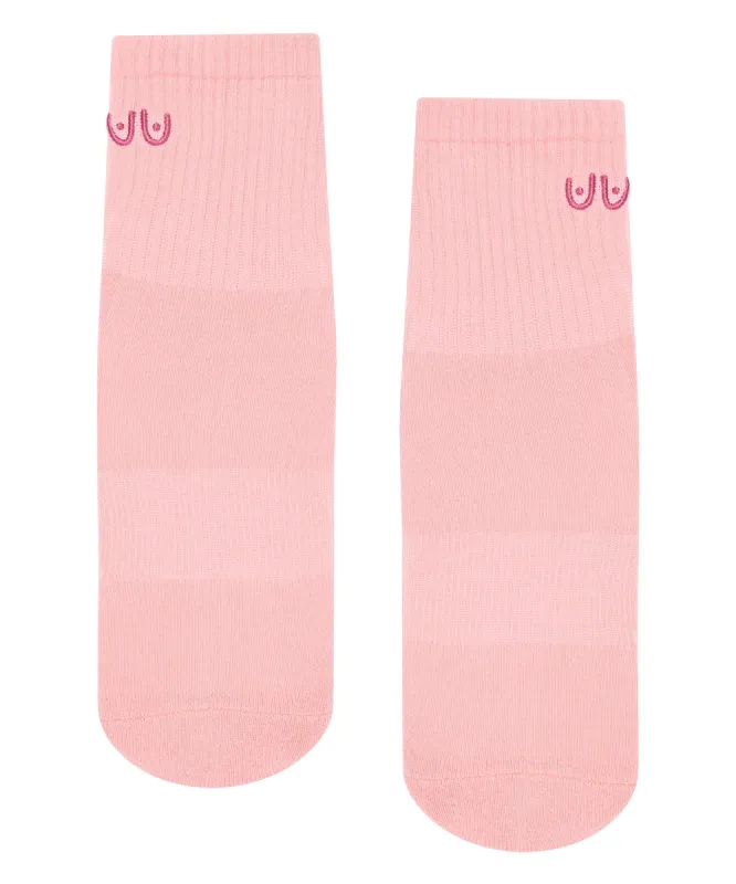 Crew Non Slip Grip Socks - Think Pink sold by MoveActive
