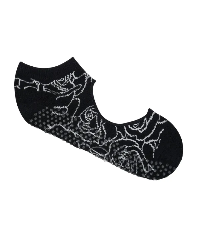 Slide On Non Slip Grip Socks - Rose Garden sold by MoveActive
