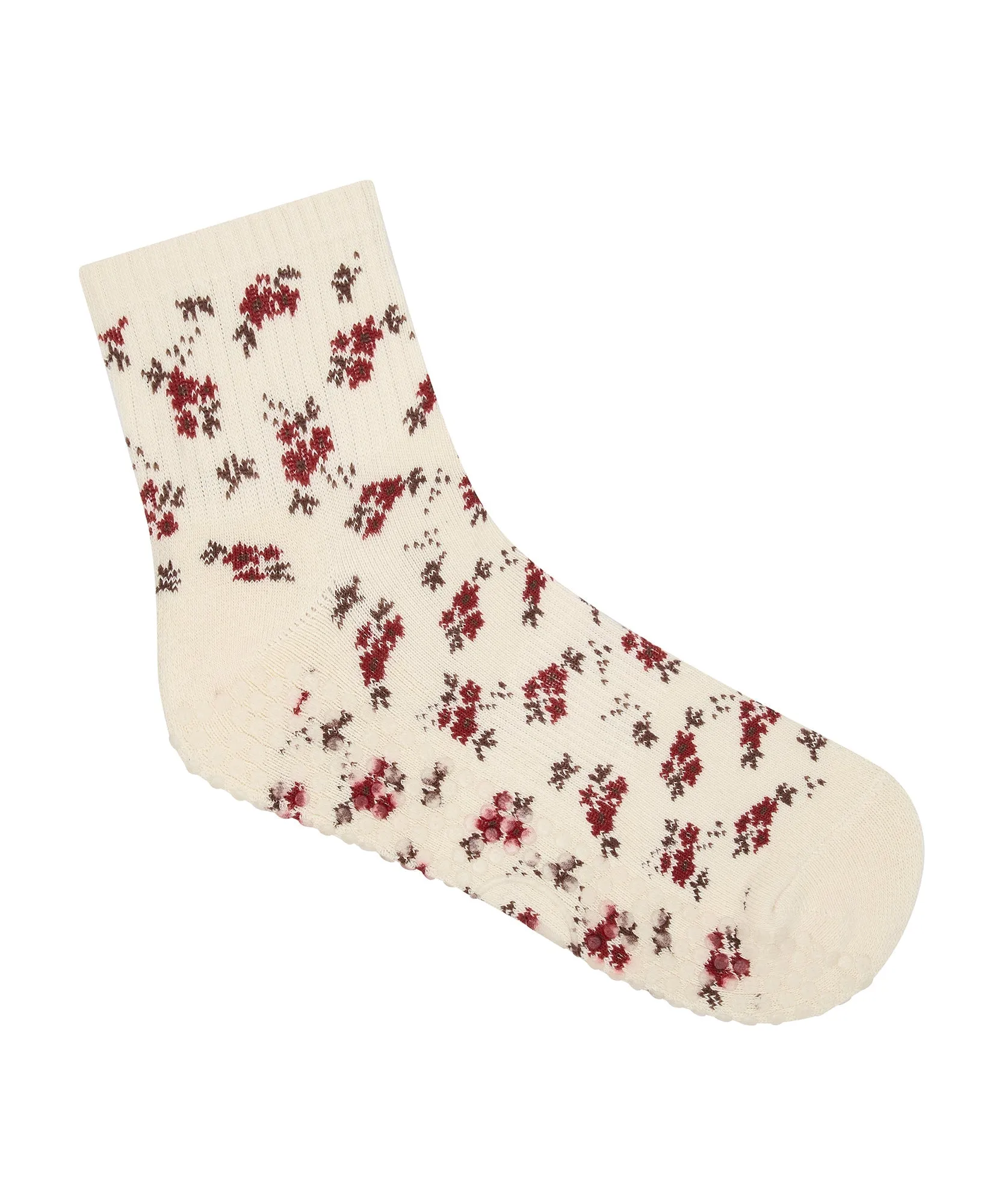 Quarter Crew Non Slip Grip Socks - Ditsy Floral sold by MoveActive product image thumbnail 4