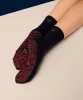 Crew Non Slip Grip Socks - Whimsy Bow Black sold by MoveActive