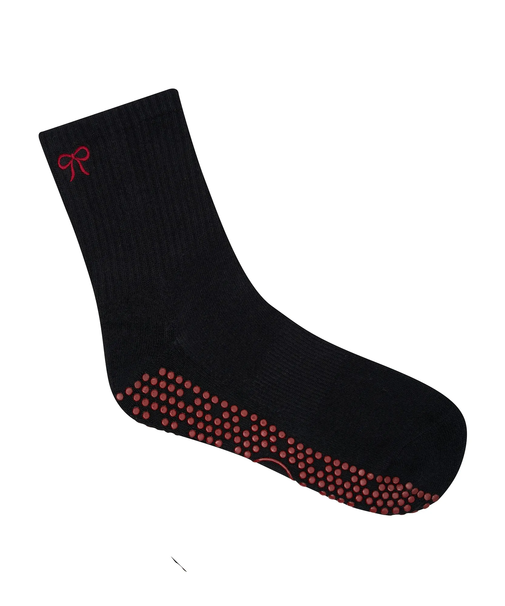 Crew Non Slip Grip Socks - Whimsy Bow Black sold by MoveActive product image thumbnail 3