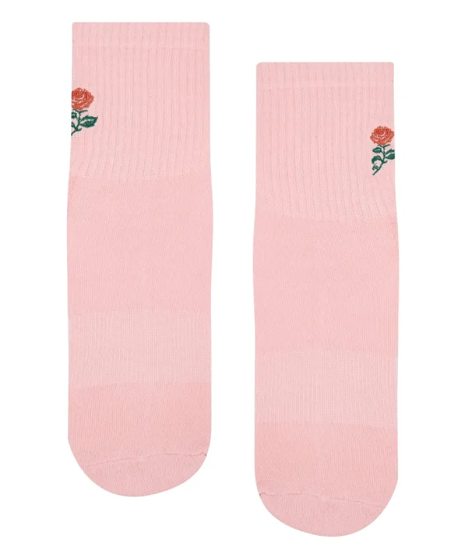 Crew Non Slip Grip Socks - Vintage Rose Berry sold by MoveActive