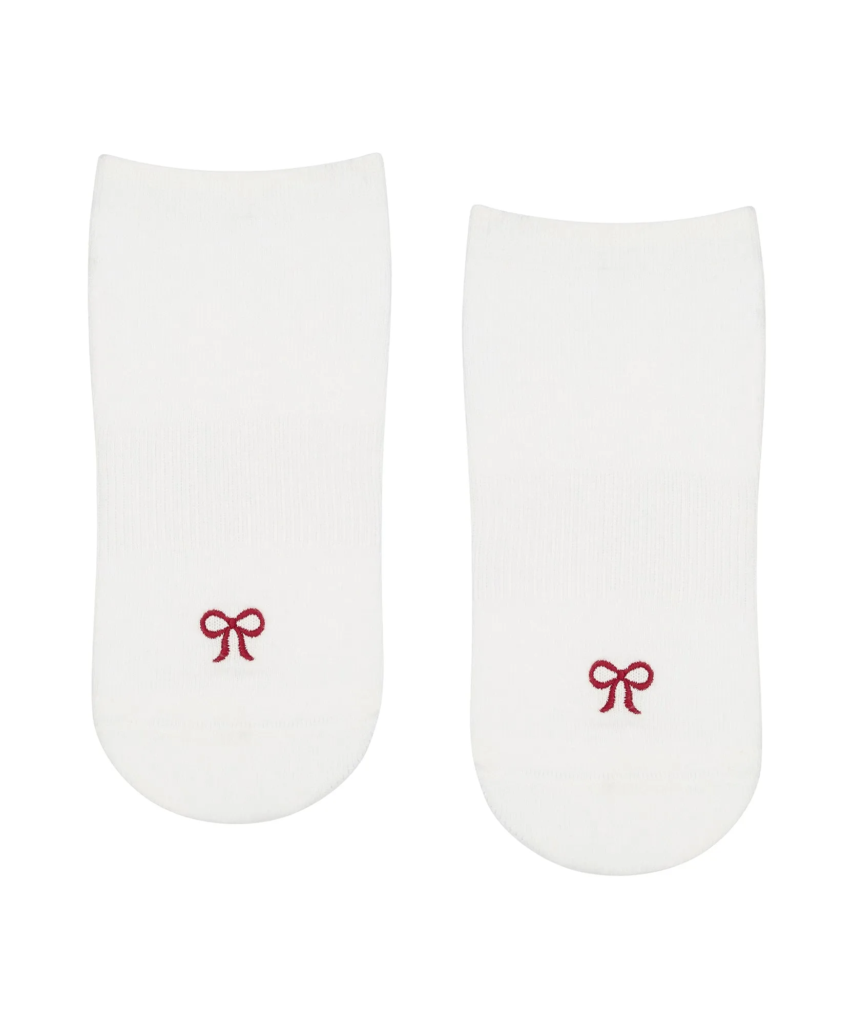 Low Rise Grip Socks - Whimsy Bow White sold by MoveActive