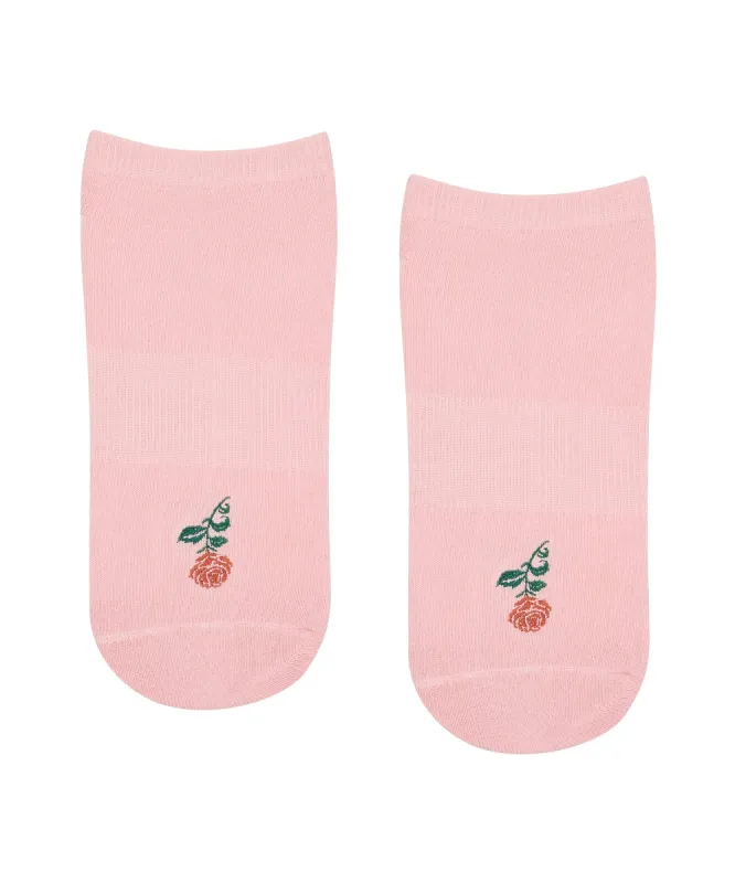 Classic Low Rise Grip Socks - Vintage Rose sold by MoveActive