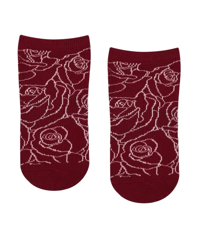 Classic Low Rise Grip Socks - Rose Garden sold by MoveActive