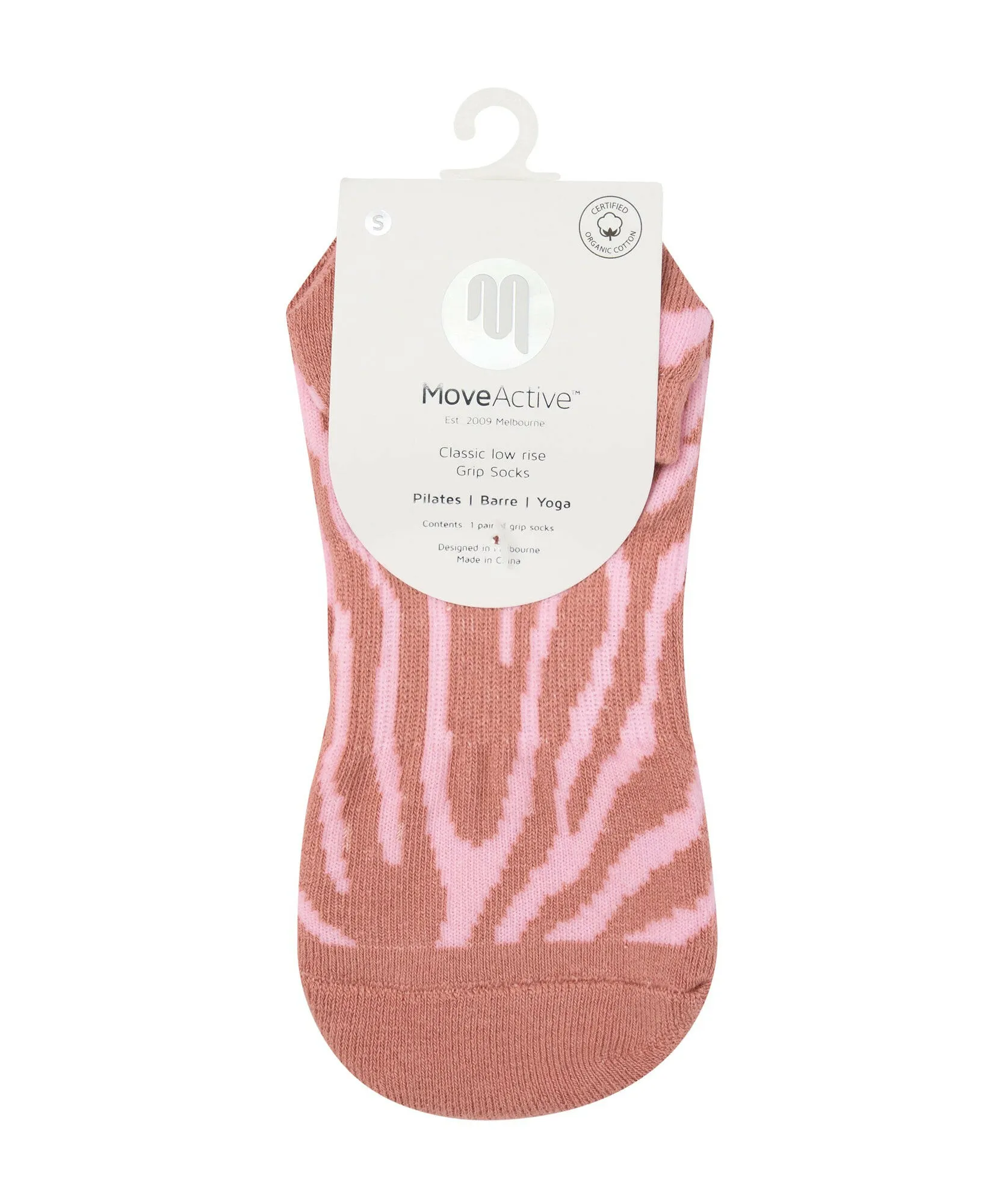 Classic Low Rise Grip Socks - Grapefruit Coral sold by MoveActive product image thumbnail 5