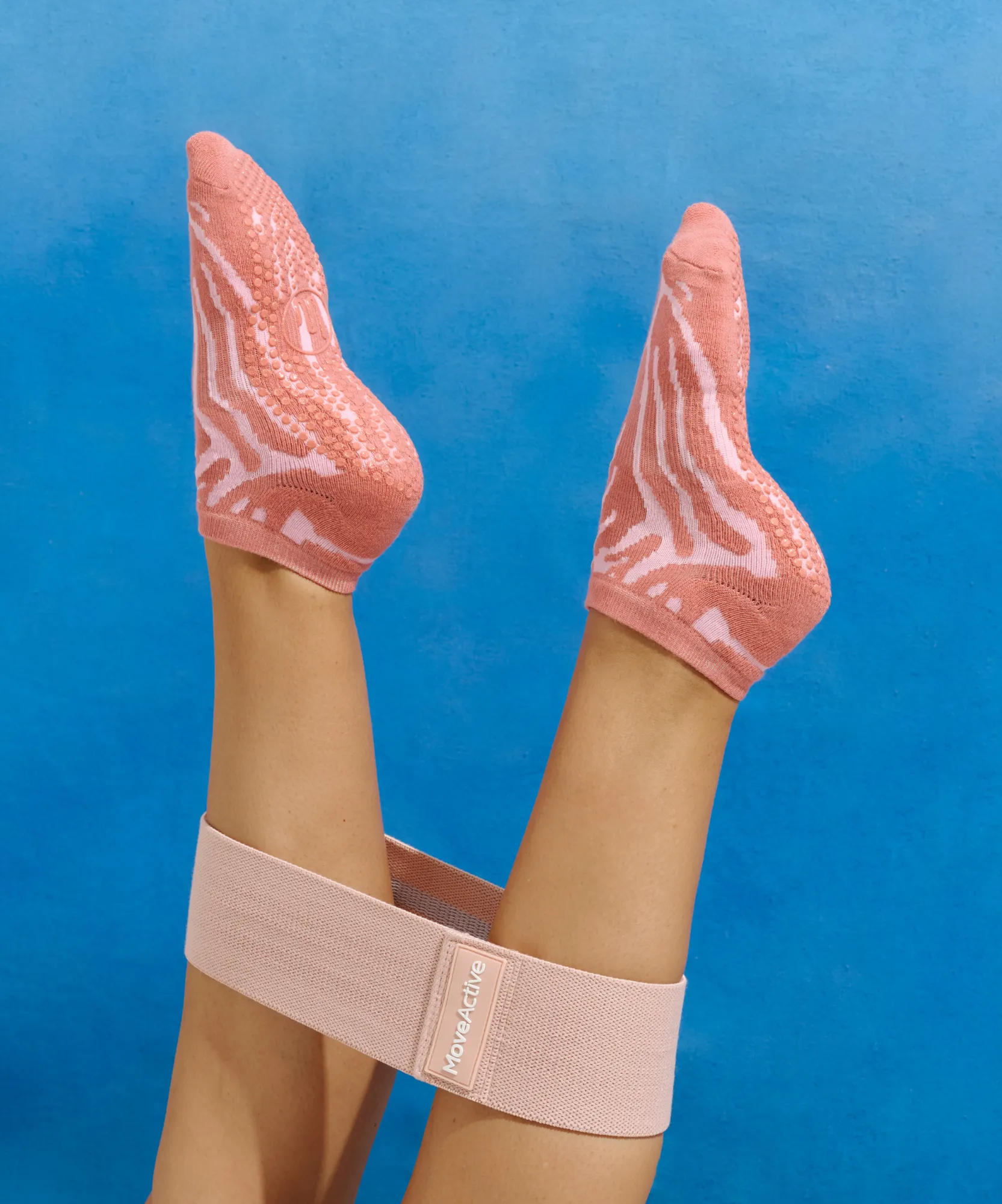 Classic Low Rise Grip Socks - Grapefruit Coral sold by MoveActive product image thumbnail 2