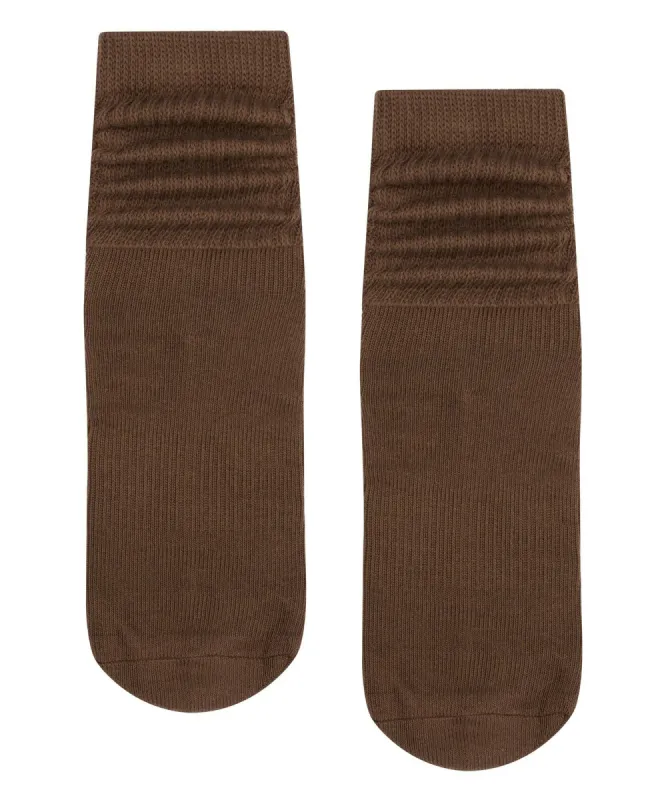 Scrunch Non Slip Grip Socks - Chocolate sold by MoveActive